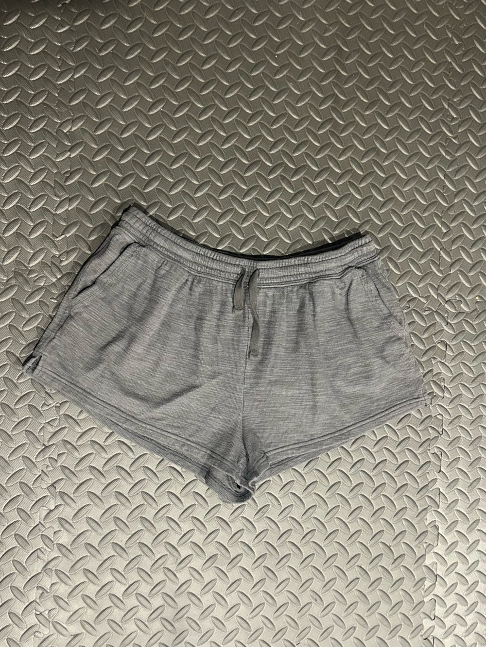 aerie Heather Gray Ribbed Drawstring Athletic Shorts